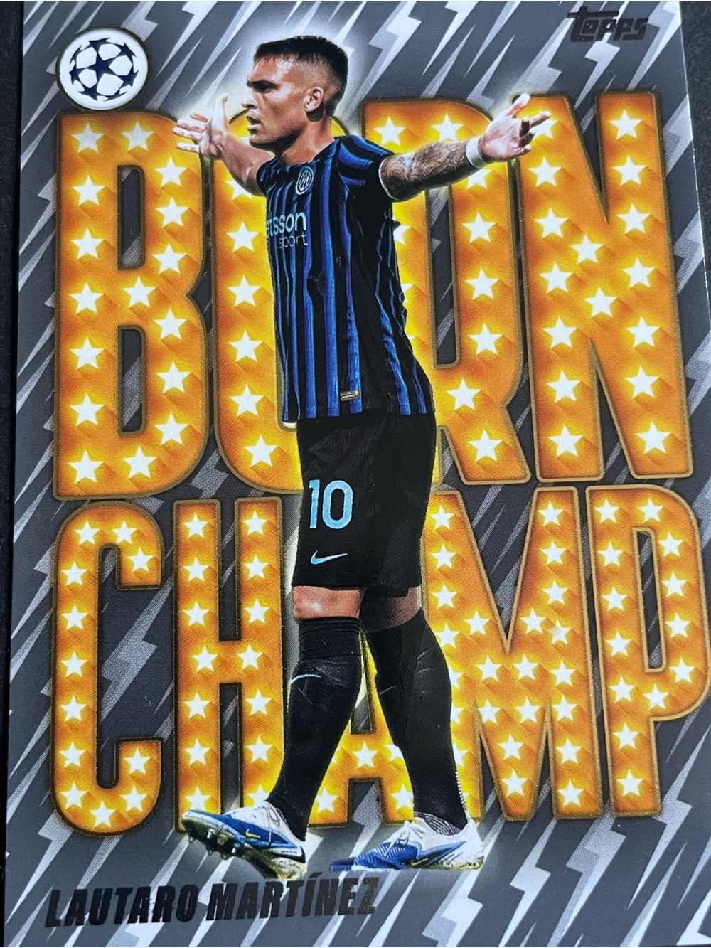 Lautaro Martínez 25/26 Topps UEFA Club Competitions Milan Born Champ #BC-7 Card - Picture 3 of 7